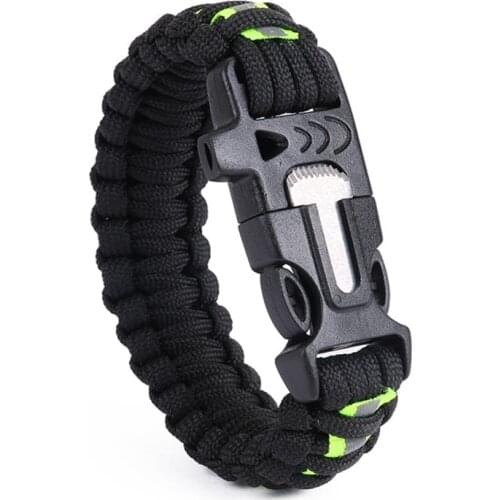 Multifunction Whistle Bracelet Hiking Paracord Outdoor Emergency Survival Reflective Climbing Hiking Outdoor bracciale paracord