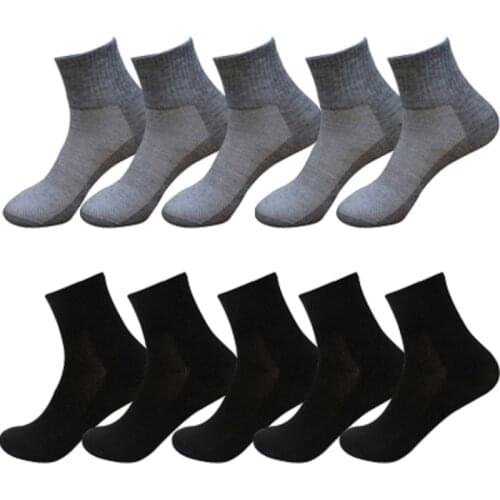 10Pair Breathable Cotton Socks Solid Color Black White Unisex Socks for Women Men Socks Short Summer Spring Autumn Casual Sock