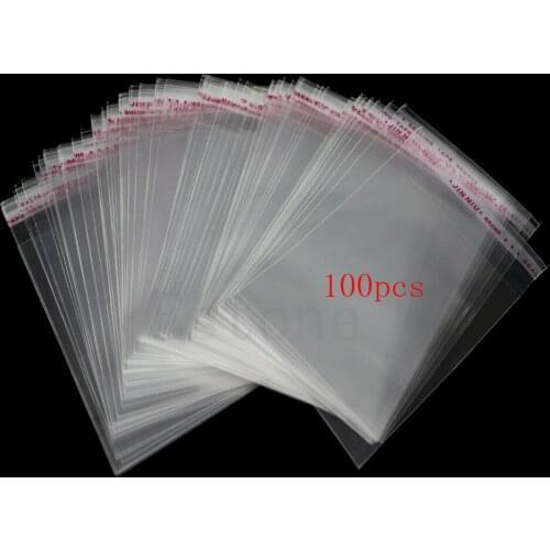 2021 New 100ps Clear Self Adhesive Lots DIY Jewelry Seal Plastic Bags 8x12cm 3.1"x4.7"