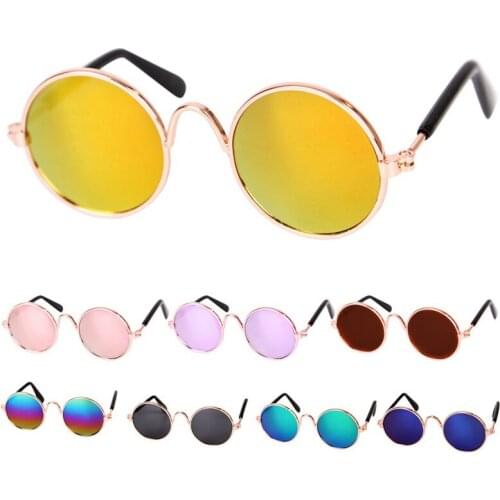 Lovely Colorful Pet Cat Glasses Dog Glasses Pet Products Toy Dog Sunglasses Photos Pet Accessoires Round