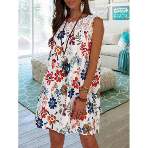 Printing flowers fashion dress women robe elegant loose vestido de mujer casual woman dresses plus size female dress