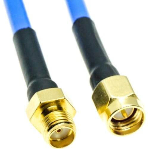 SMA female to SMA male Connector RG405 RG-405 Semi Flexible Coaxial Cable 0.086" Blue