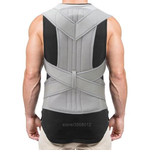 Adjustable Breathable Orthopedic Shoulder Back Spine Posture Corrector Support Belt Walking Sitting Posture Corrector Belt Men