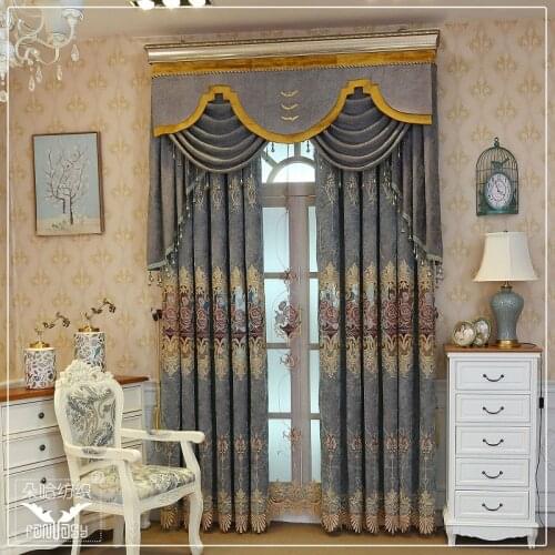 New Luxury High-end Thickened Jacquard Hollow Valance Curtains Modern for Living Room Bedroom Dining Room Curtains Tulle Custom
