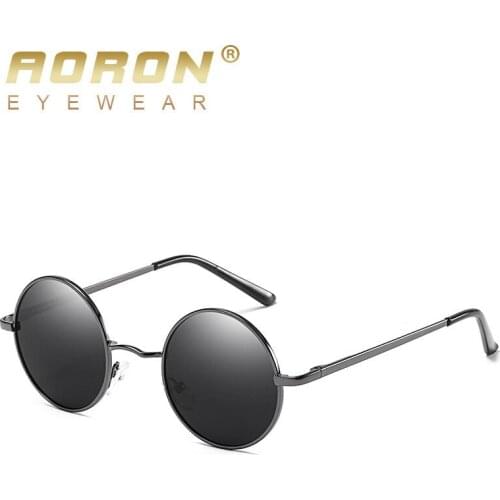 2019 Brand Classic Polarized Driving Round Sunglasses Men Retro Punk Sun Glasses for Women Ladies Male Metal Eyeglasses brillen