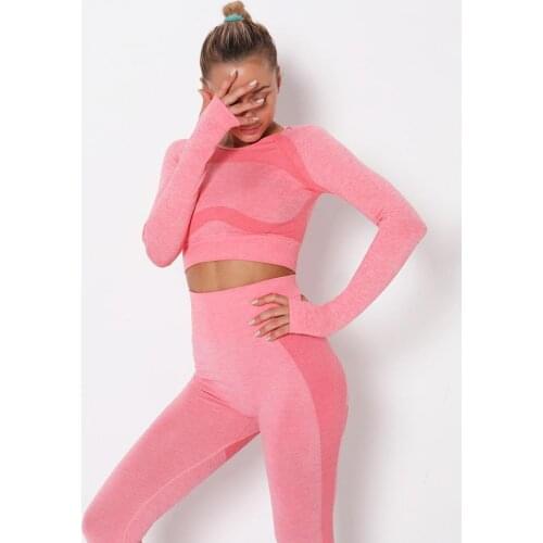 New Sport Bra Yoga Set Gradient Sportswear Breathable Running Suit Fitness Clothing Women Gym Legging Workout Clothes