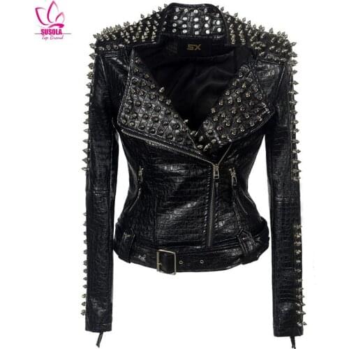 Женские кожаные куртки SUSOLA China At AliExpress