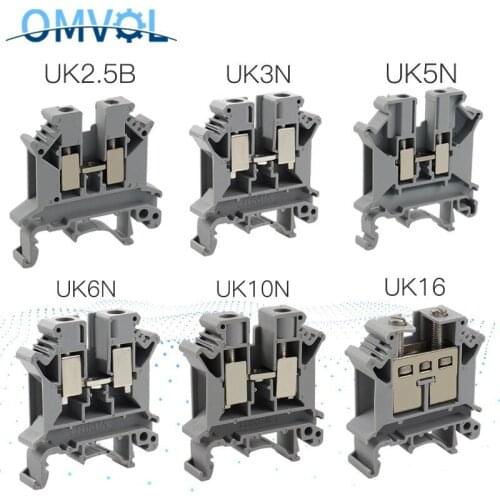 UK2.5B/UK3N/UK5N/UK6N/UK10N/UK16N Guide Rail Terminal Block Connector Terminal Durable