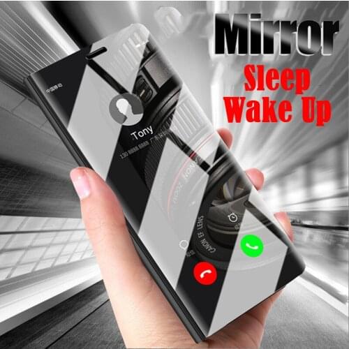 Smart Mirror Leather Flip Cover For Huawei Honor 9A 30 20 Pro 10i 10 Lite 9C 9S 9X 8A 8X Y8P Y7P Y6P Y5P Y9S P30 Y7 Y6 2019 Case