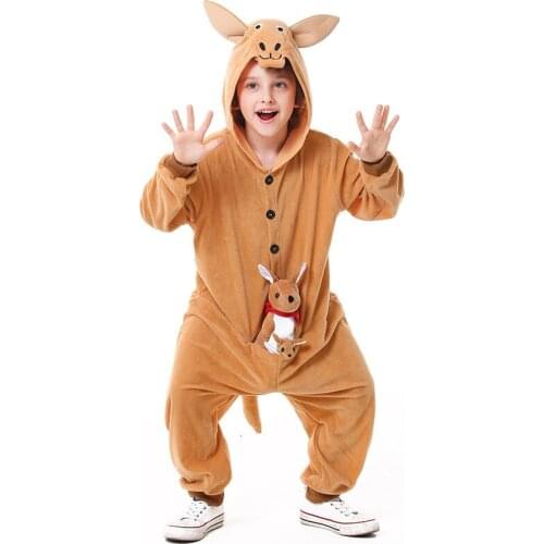 Umorden Halloween Costumes for Boys Lovely Kangaroo Costume Kids Child Pajamas Sleepwear Animal Theme Party Fancy Dress