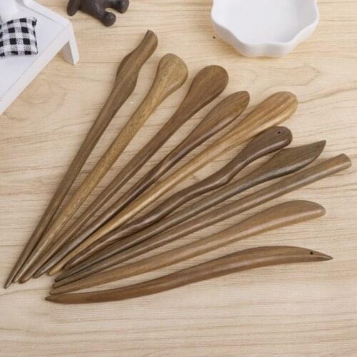 Vintage Hair Chopsticks Natural Wooden Sandalwood Chinese Style Chopsticks Ethnic Hair Pin Women Hairpins Jewelry Accessories