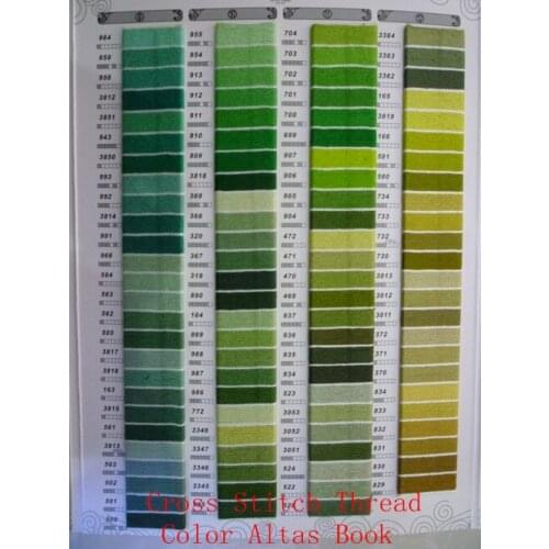 Embroidery High Qaulity Cross Stitch Real Embroidery Thread Color Map Book More Genuine for You to Choose Accurate Colors