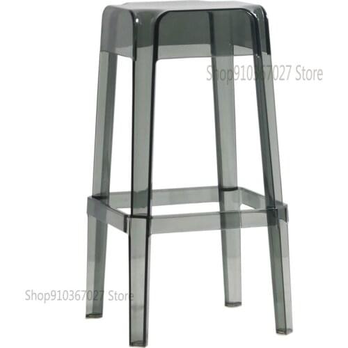 High Stools Nordic Minimalist Modern Chair Transparent Stool Designer Creative Fashion Acrylic Bar Stool