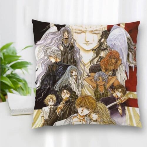 High Quality Custom Anime Angel Sanctuary Square Pillowcase Zippered Bedroom Home Pillow Cover Case 20X20cm 35X35cm 40x40cm