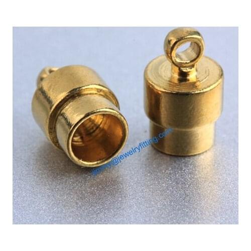 Jewelry Accessories Raw Brass end cap crimp beads cap end beads End caps for laether cord 7*11mm