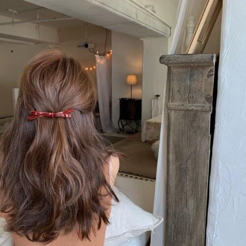Korean Hairpin Headdress Clip Side Clip Girls Word Clip Female Online Influencer Bow Back Head Bangs Top Clip Headdress