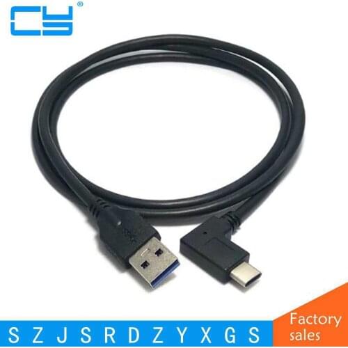 1M NEW 90 degree USB 3.1 Type-C Male to 3.0 A Male data charging cable