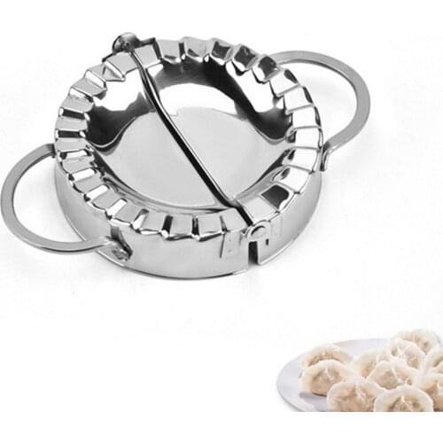 2pcs / set Stainless Steel Dumpling Maker Wraper Pastry Tools Dough Cutter Ravioli Pie Dumpling Mold Kitchen Accessories