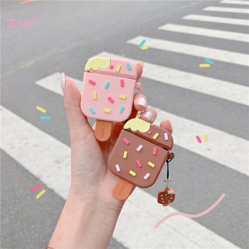 3D Funny Ice Cream Wireless Bluetooth Earphone Cases For Apple Airpods 1/2 AirPods Pro 3 Silicone Earphone Protection Cover