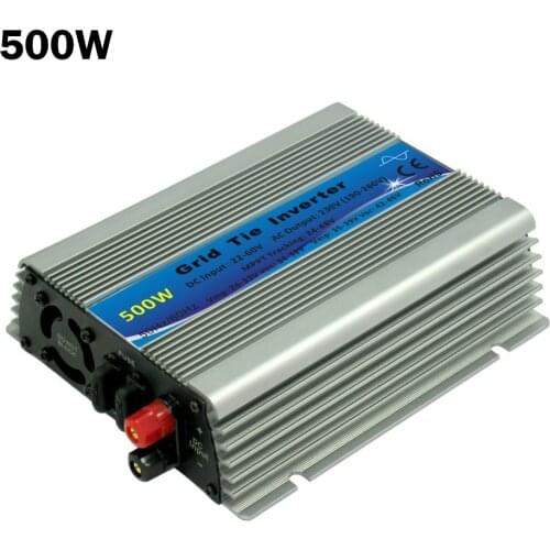 500W Grid Tie Inverter MPPT Function 22-60VDC Input To 110V or 230VAC Pure Sine Wave Inverter 500W Solar Power Inverter