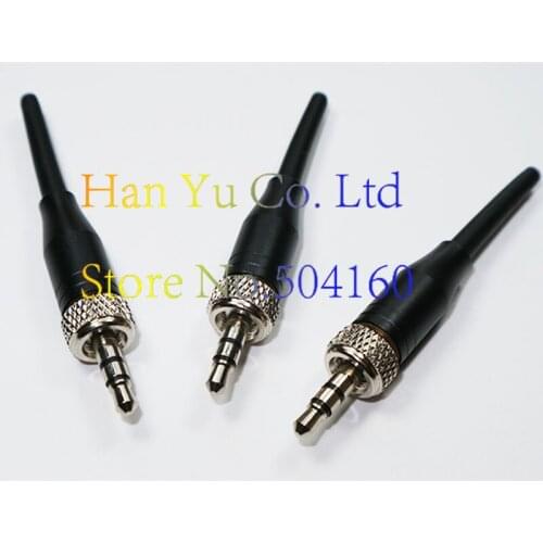 Free Shipping 3PCS DIY 3.5mm 1/8" For Pro Sennheiser Sony Microphone Spare Plug adapter Stereo Screw Lock Connector