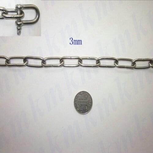 Hot selling items ordinary Links Chain AISI304 stainless steel 3MM diameter lifting long type link chains well welded