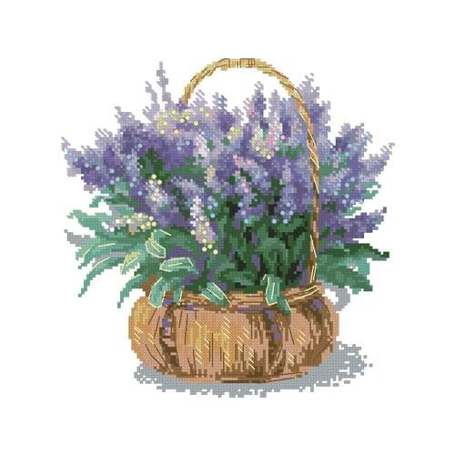 Egyptian long-staple cotton self-matching needle-free kit Riolis 1404 French lavender