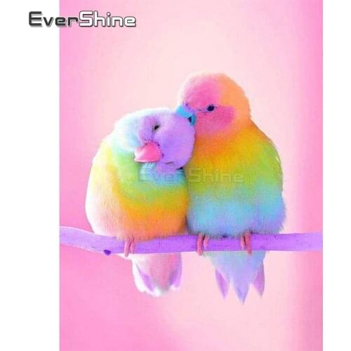 EverShine 5D Diamond Painting Full Drill Square Bird Cross Stitch Diamond Embroidery Parrot Rhinestones Art Wall Decoration