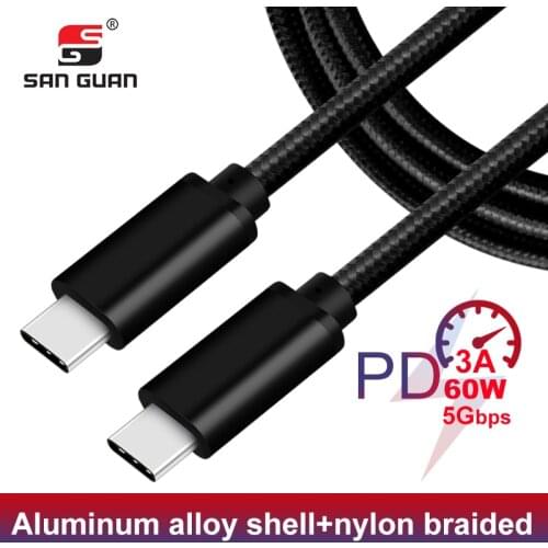USB C to USB C Cable 3m USB 3.1 Type C to Type C with OEM Logo 5G transfer PD3.0 Charge Cable with braided for Macbook Pixel