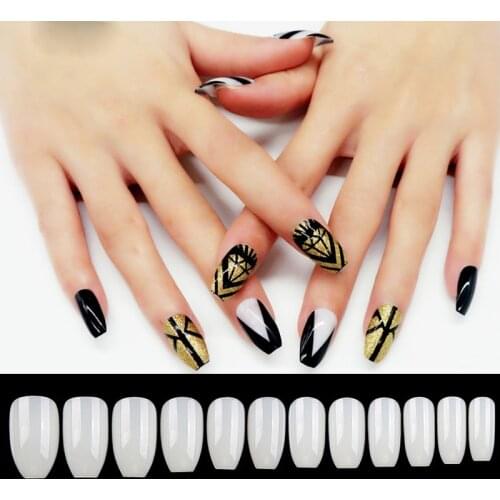 Capsule Ongle 500Pcs+100pcs Free Short Fake Nails Coffin Full Cover Nail Tip Kit Unha De Gel French Nails High Quality Non-Trace
