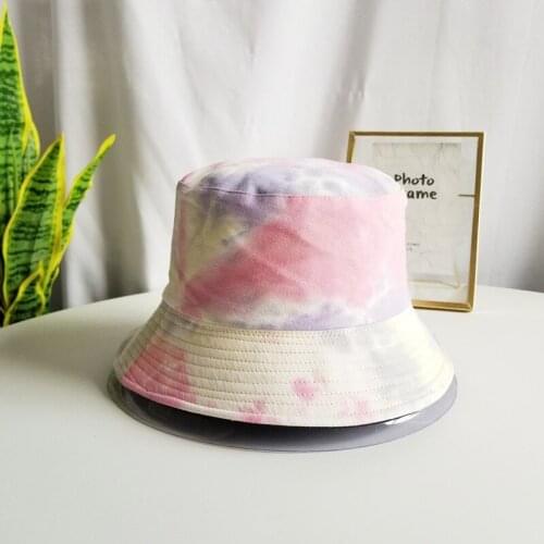 KENSHELLEY Women Cotton Reversible Bucket Hat UV Protection Packable Hat Summer Outdoor Sun Painted Tie-Dye Fisherman Hats