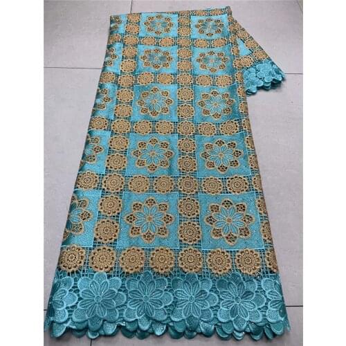 Popular African Guipure Lace Fabric With Velvet 2021 High Quality Nigerian Swiss Voile In Switzerland Embroidery Lace Fabric 5Y