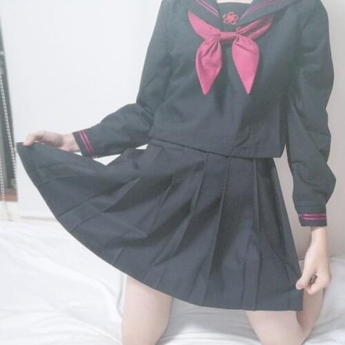 Sailor Suit Japanese JK Uniforms Student School Uniform Women Dress Kawaii Girl Pleated Skirt Academy Anime Short Long Sleeve
