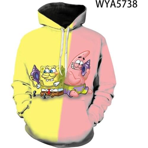 Fashion Cartoon Anime Sponge Hoodies 3D Printed Men Women Children Sweatshirts Boy Girl Kids Cool Streetwear Coat