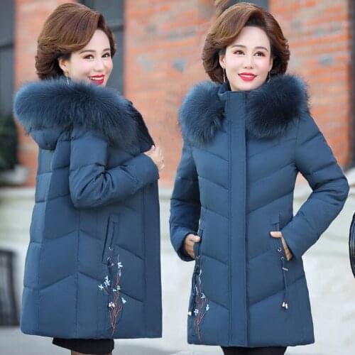 2021 new Plus Size 5XL Winter Jacket Female Down Cotton Padded Clothes Women Casual Slim Parka Middle-aged Coat Overcoats Mujer