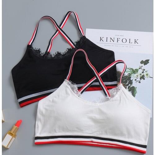 The New Korean Style Striped Seamless Seamless Lace Wrap Chest No Steel Ring Beauty Back Strap Short Tube Top Bra