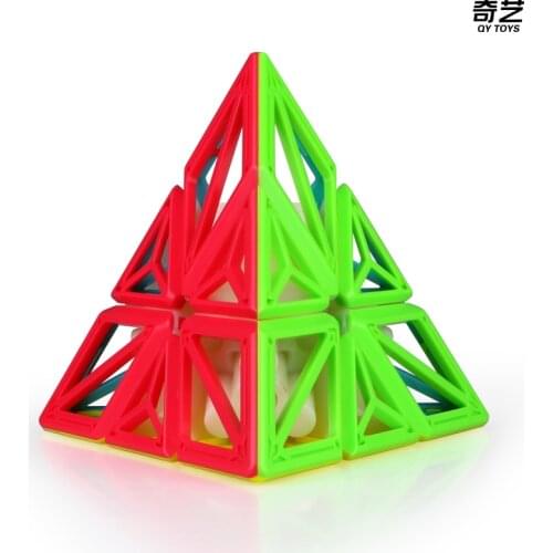 Newest QiYi DNA Triangle 3x3 Colorful Stickerless Collection Magic Cube Speed Original MoFangGe Puzzle Educational Toys