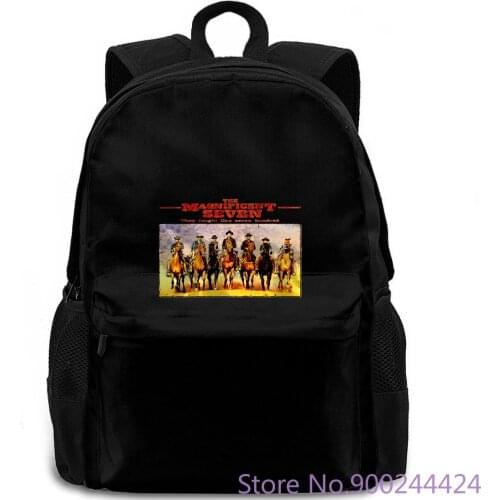 New Magnificent 7 New Movie Denzel Washington Mens Black Size To 3XL Men Cheap Sale 100 % backpack