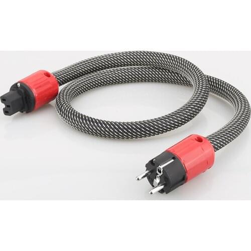 P101 HI-End Schuko Power Cable OFC Audiophile Power Cord Cable 17mm hifi power cable 15 Amp Power Cable