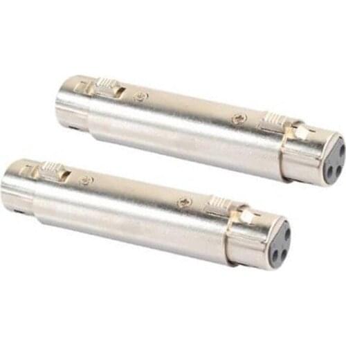 XLR Female to Female, XLR 3 Pin Female to 3 Pin Female Adapter Microphone Audio Balance XLR Extension Connector Changer