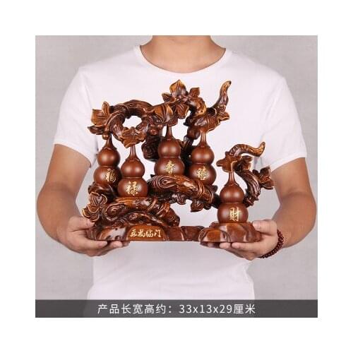 Gourd furnishing articles Wine cabinet decoration Home furnishings office crafts wufu linmen opening gifts room Home