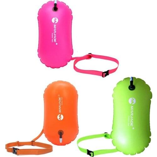 PVC High Visibility Open Water Swimming Inflatable Swimming Buoy Bag Inflatable Bag Air For Swimmers Waterproof Tow Float