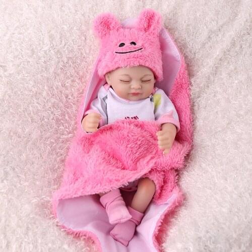 Beautiful 10" Inch Realistic Bebe Reborn Newborn Baby Dolls Reborn Lifelike Sleeping girl Silicone Babies Toddler Dolls Toys