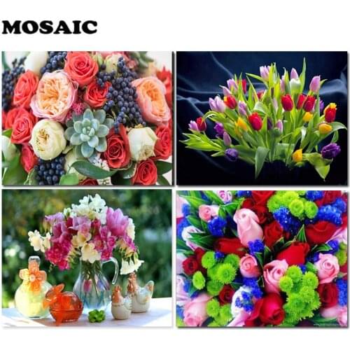 Christmas gift Full Square Drill 5D DIY Diamond Painting flower,handmade 3D Diamond Embroidery diamond arts Cross Stitch Mosaic