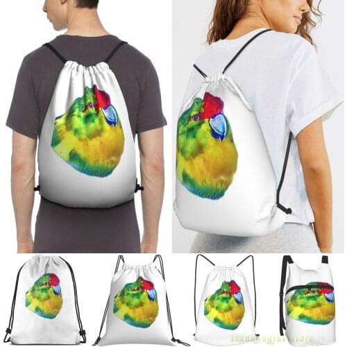 Kakariki Bird Colourful Women Drawstring Sackpack Gym Bags Men Outdoor Travel Backpacks For Training Fitness Swimming Bag