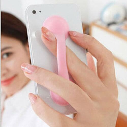 2pcs/lot Silicone Phone Hand Band Holder Universal Finger Ring Holder For iPhone Wristband Strap Push Pull Grip Stand Bracket