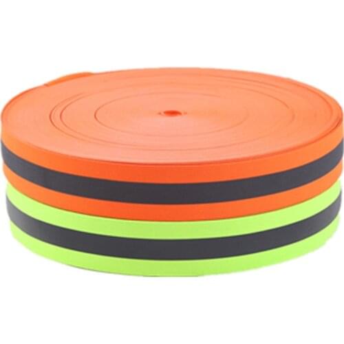 5M Life Belt Luminous Ribbon lace Reflective Webbing Ribbon Weaving Piping Taps Fabric Tape Warning with bright reflective film