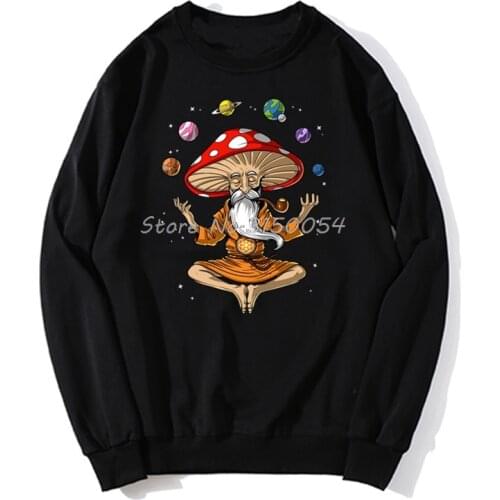 Magic Mushroom Buddha Hippie Shrooms Psychedelic Magic Mushrooms Hoodies Spring Autumn Men Pullover Sweatshirts Harajuku