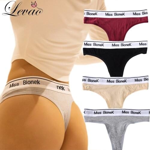 LEVAO Cotton G-String Thongs Female Underpants Sexy Panties For Women Briefs Underwear Comfortable Ladies Pantys Lingerie