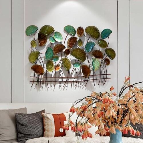 European Style Wrought Iron Wall Decoration Lotus Wall Decorationthree-dimensional Wall Decoration Creative Home Decoration